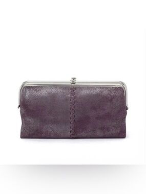 NWT HOBO Lauren Clutch Double Frame Wallet- Plum Graphite